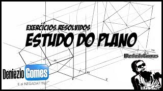 Geometria Descritiva  Plano  Exercícios Resolvidos 19 [upl. by Anirok420]