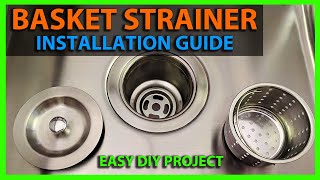 How To Install a Basket Strainer Assembly in Kitchen Sink Drain Opening [upl. by Fulton509]