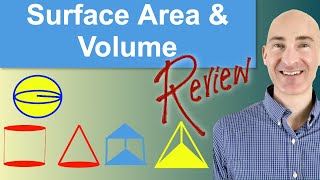 Surface Area and Volume Review Geometry [upl. by Aicatsue]