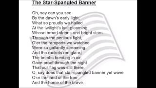 Star spangled Banner lyrics [upl. by Ocimad]