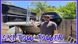 PONTOON SKI  TOW TOWER  HOW TO [upl. by Leahcimauhsoj]