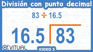 ➗ Cómo hacer una DIVISIÓN con PUNTO DECIMAL AFUERA [upl. by Evangelin]