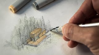 Sketch like an Architect Techniques  Tips from a Real Project [upl. by Baudin]