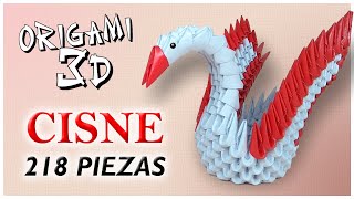 Origami 3D Cisne Mediano 🦢 3D Origami Swan Tutorial 🦢 [upl. by Plath]