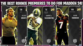 THE BEST ROOKIE PREMIERE SETS TO DO FOR MADDEN 24 [upl. by Kaehpos]