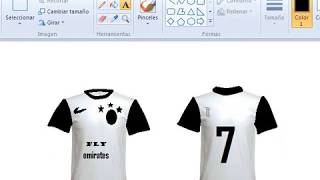 Como hacer una camisa de futbol en paint [upl. by Alinoel424]