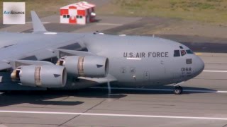 C17 Globemaster III Reverse Thrust Stunt  Short Field Landing amp Backing Up [upl. by Stranger524]