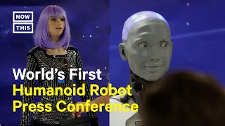 UN AI Event Holds Worlds First Humanoid Robot Press Conference [upl. by Isadora556]