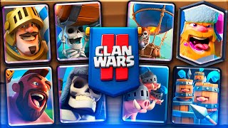 LOS 4 MEJORES MAZOS PARA LA GUERRA DE CLANES EN CLASH ROYALE [upl. by Cavanaugh]