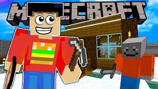 Helping the WORST Minecraft Player Learn to Survive and House Tour  Minecraft Multiplayer [upl. by Heinrik]