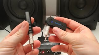 How to add Bluetooth Wireless connection to your amplifier using Aux Bluetooth Receiver [upl. by Hsepid]