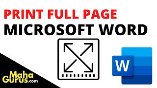 How to Print Full Page in MS Word  Print Full Page Microsoft Word [upl. by Baird]