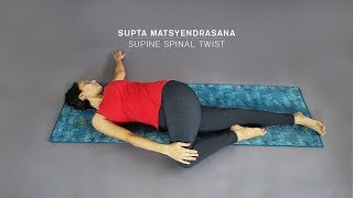 How to do Supta Matsyendrasana  Supine Spinal Twist  Beginners Yoga [upl. by Cr]