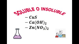 Clasificar compuestos iónicos como solubles o insolubles ej 1 [upl. by Sudoeht686]