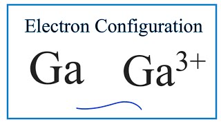 A stepbystep description of how to write the electron configuration for Gallium Ga [upl. by Iohk971]