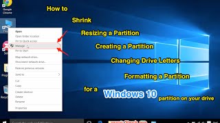 How to Create a Partition on Windows 10 [upl. by Ecirtaed277]