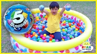 Toy Hunt Outdoor for 5 Surprise with Ryan ToysReview [upl. by Ahcim]