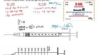 U500 Insulin Dosage Calculation Example [upl. by Atsuj]