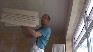 Applying Wallpaper To A Ceiling [upl. by Ahsitaf]