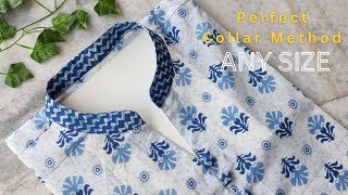 How to Cut Stand Collar Easy Tips  Collar Kurti Neck Design with Button Placket [upl. by Neibaf465]