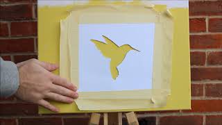 Easy Bird Stencil [upl. by Naujit]