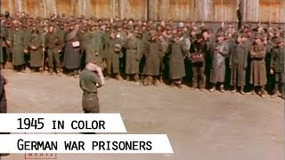 German war prisoners 1945 in color [upl. by Feeley]