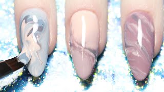 3 Easy Gel Polish MARBLE Ideas 💅 [upl. by Watkins318]