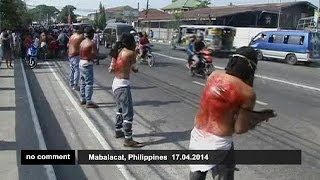 Selfflagellation during Holy week in Philippines [upl. by Amalburga]