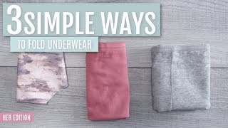 3 Simple Ways to Fold Underwear  Her Edition  Judi the Organizer [upl. by Eima]