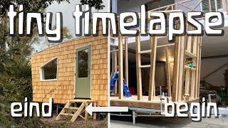 6 min tiny house timelapse • houtskeletbouw • timelapse • buiten familie [upl. by Jehius578]