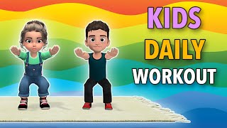 Kids Daily Workout  Fun Exercises At Home [upl. by Zaslow]