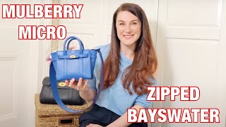 MULBERRY Micro Zipped Bayswater Reveal Review and Mod Shots [upl. by Sivatnod]