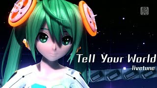 1080P Full風 Tell Your World Hatsune Miku 初音ミク Project DIVA Arcade English lyrics Romaji subtitles [upl. by Karlyn]