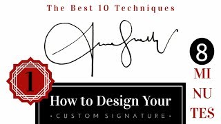 The Best Signature Examples with 10 Techniques  How to Draw Custom Signature [upl. by Nomrac364]