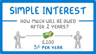 GCSE Maths  How to Calculate Simple Interest 95 [upl. by Jonell63]