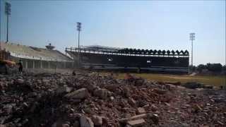 Motera Stadium Ahmedabad Before And During Destruction [upl. by Lecirg72]