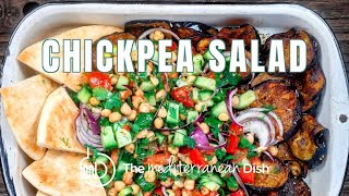 Loaded Chickpea Salad Recipe  The Mediterranean Dish [upl. by Crosby467]