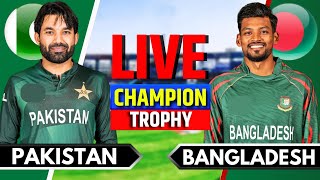 Pakistan vs Bangladesh Match 9  Live Cricket Match Today  PAK vs BAN  Champions Trophy  Preview [upl. by Gader]