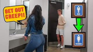 Switching Bathroom Signs Prank Part 5 [upl. by Kihtrak]