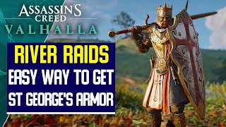 St Georges Armor set locations  AC Valhalla River Raids [upl. by Yatnuhs]