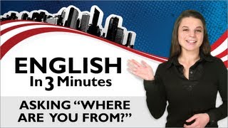 Learn English  Asking Where are you from [upl. by Essyle866]