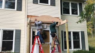 Framing A Curved Front Porch Roof [upl. by Ymmij]