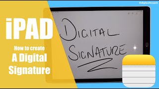 How to create a digital signature in the Notes app for iPad [upl. by Acina547]