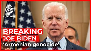 US President Joe Biden officially recognises ‘Armenian genocide’ [upl. by Llednohs]