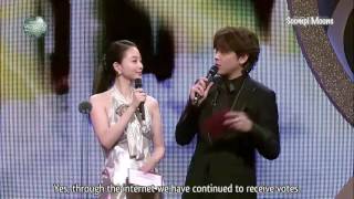 Engsub Moon Geun Young  Moon Chae Won Best Couple Award 2008 SBS Drama Awards [upl. by Molton690]