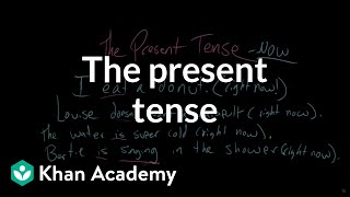 The present tense  The parts of speech  Grammar  Khan Academy [upl. by Ordnassela594]