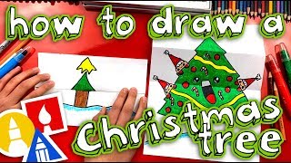 How To Draw A Christmas Tree Folding Surprise [upl. by Carleen591]