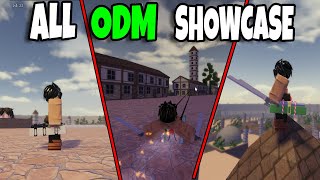 EVERY ODM GEARS SHOWCASE IN UNTITLED ATTACK ON TITAN Roblox UOAT [upl. by Aenahs514]