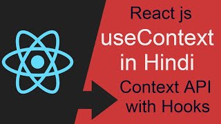 React tutorial in Hindi 60 Context api with Hooks  useContext [upl. by Eemak]