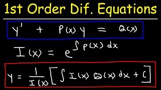 First Order Linear Differential Equations [upl. by Damaris221]